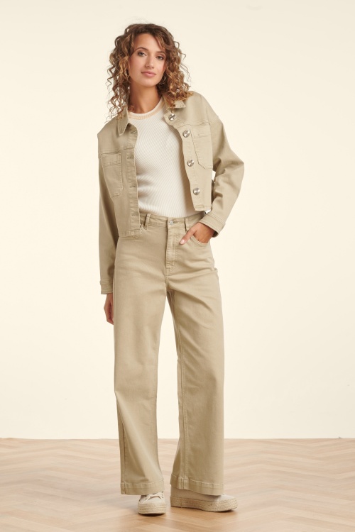 Smashed Lemon - Fernanda jeans in donker zand