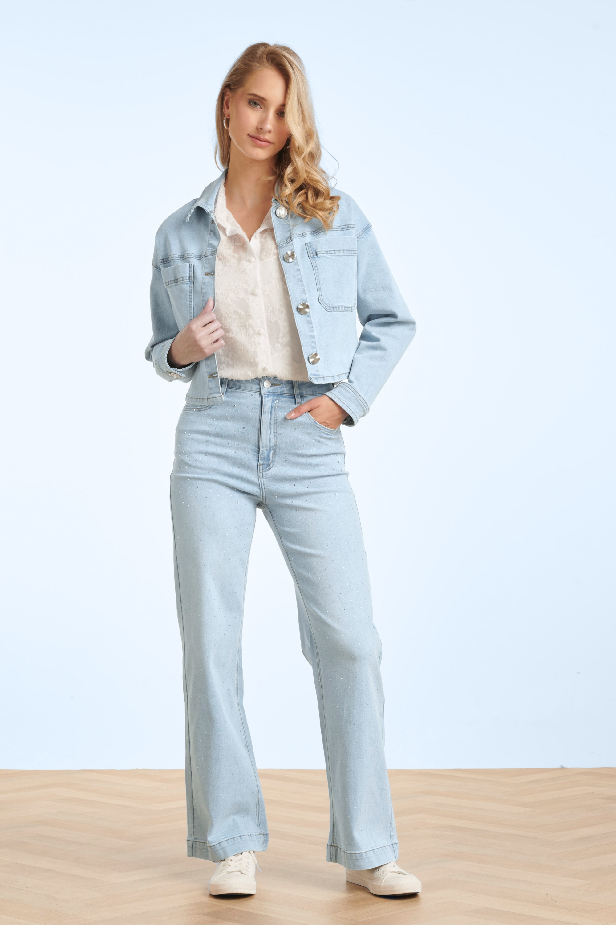 Smashed Lemon - Fernanda Dazzle jeans in lichtblauw 2