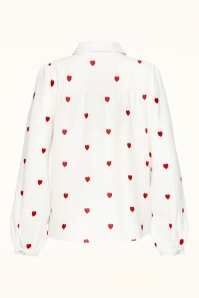 Smashed Lemon - Full of Love katoenen blouse in wit 4
