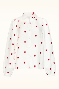 Smashed Lemon - Full of Love katoenen blouse in wit 2