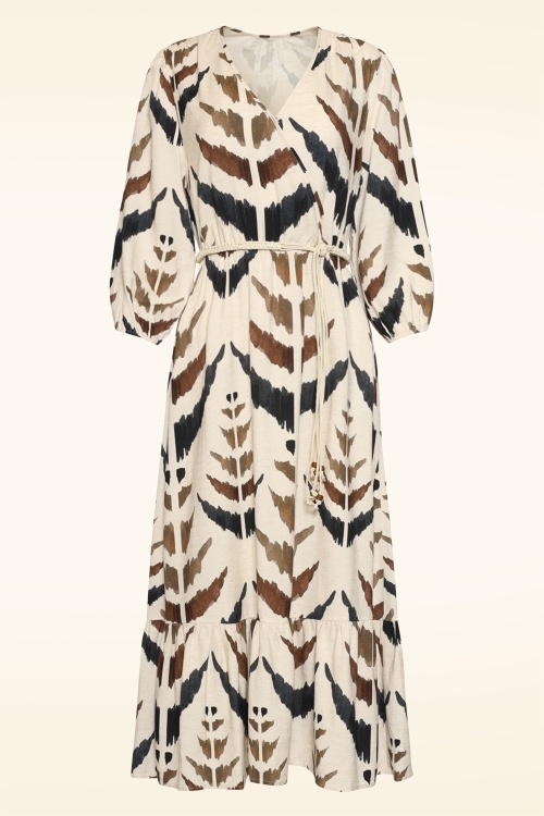 Smashed Lemon - Serengeti Chic midaxi jurk in zand 2