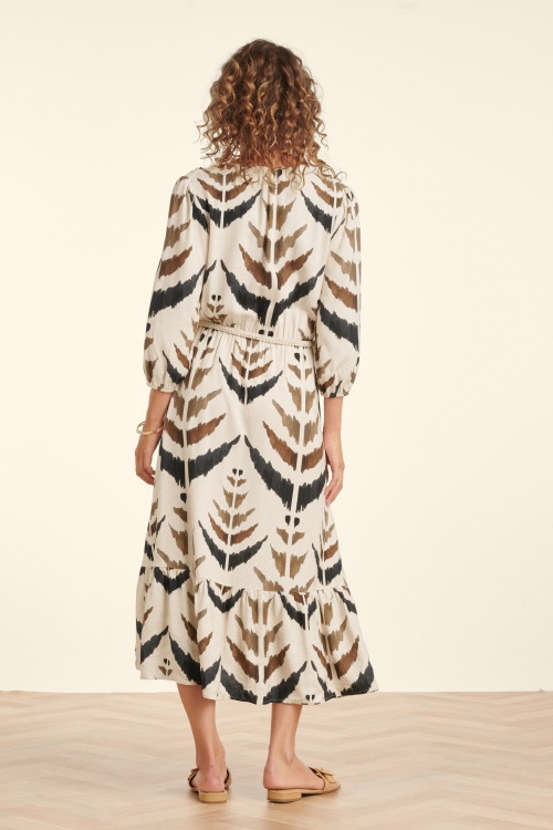 Smashed Lemon - Serengeti Chic midaxi jurk in zand 3