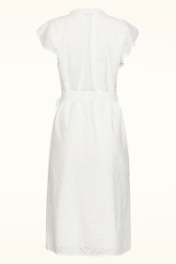 Smashed Lemon - Ophelia broderie anglaise katoenen jurk in wit 4