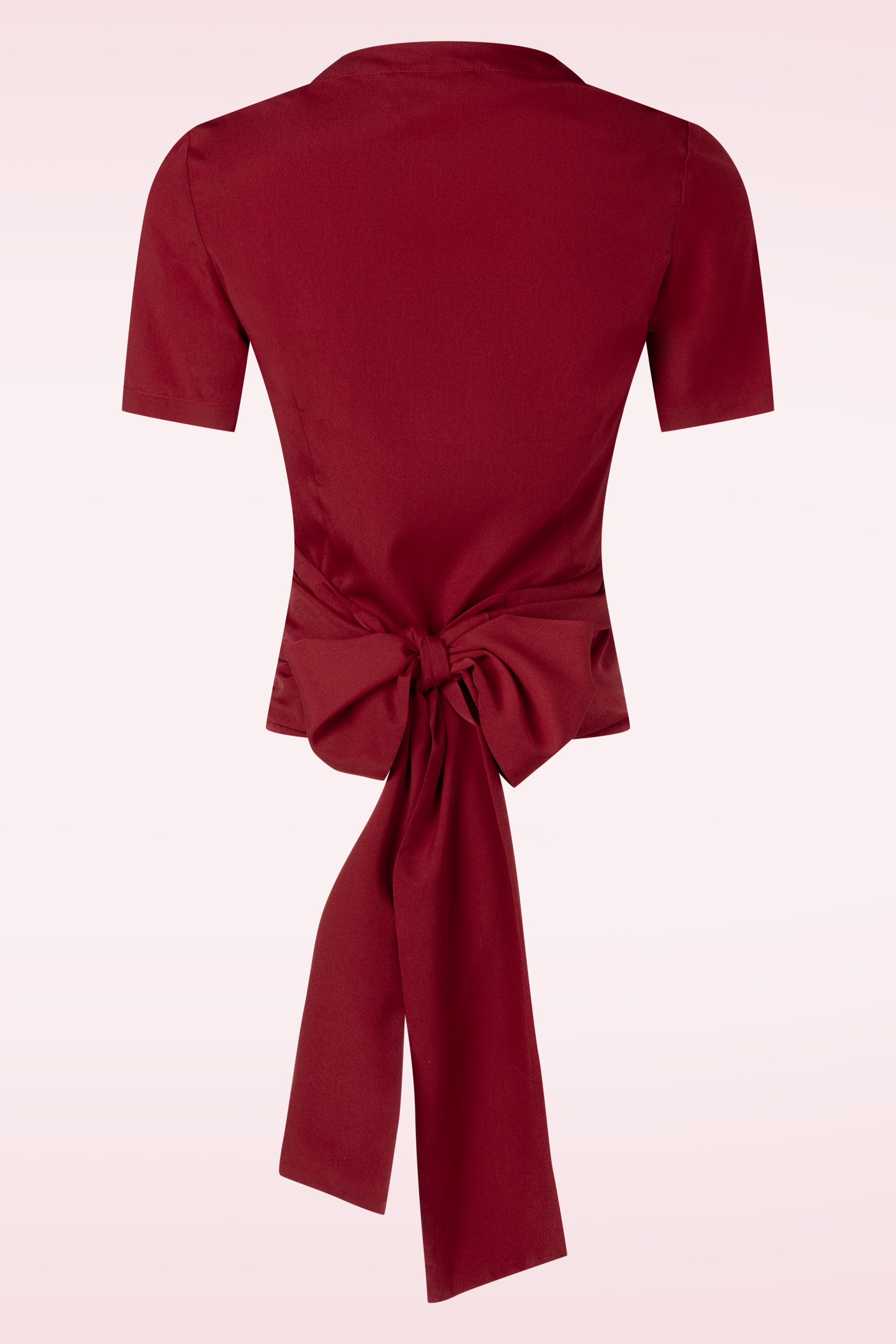 Topvintage Boutique Collection - Topvintage exclusive ~ Mila wikkeltop in bordeauxrood 5