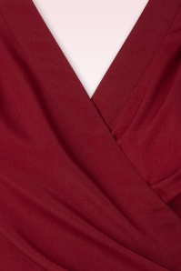 Topvintage Boutique Collection - Topvintage exclusive ~ Mila wikkeltop in bordeauxrood 6