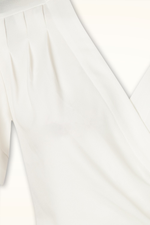 Topvintage Boutique Collection - Topvintage exclusive ~ Mila wikkeltop in wit 6