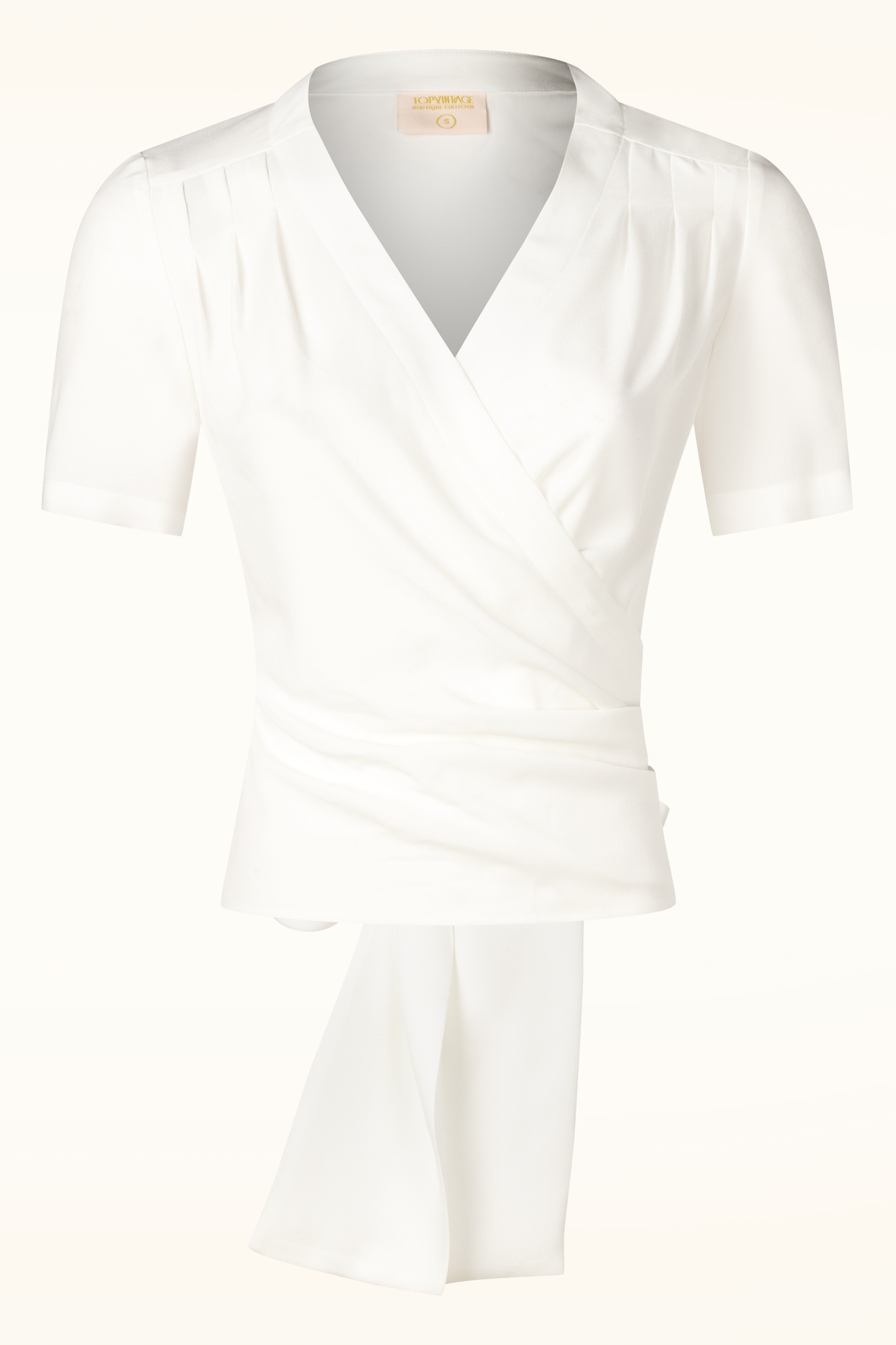 Topvintage Boutique Collection - Topvintage exclusive ~ Mila wikkeltop in wit 2