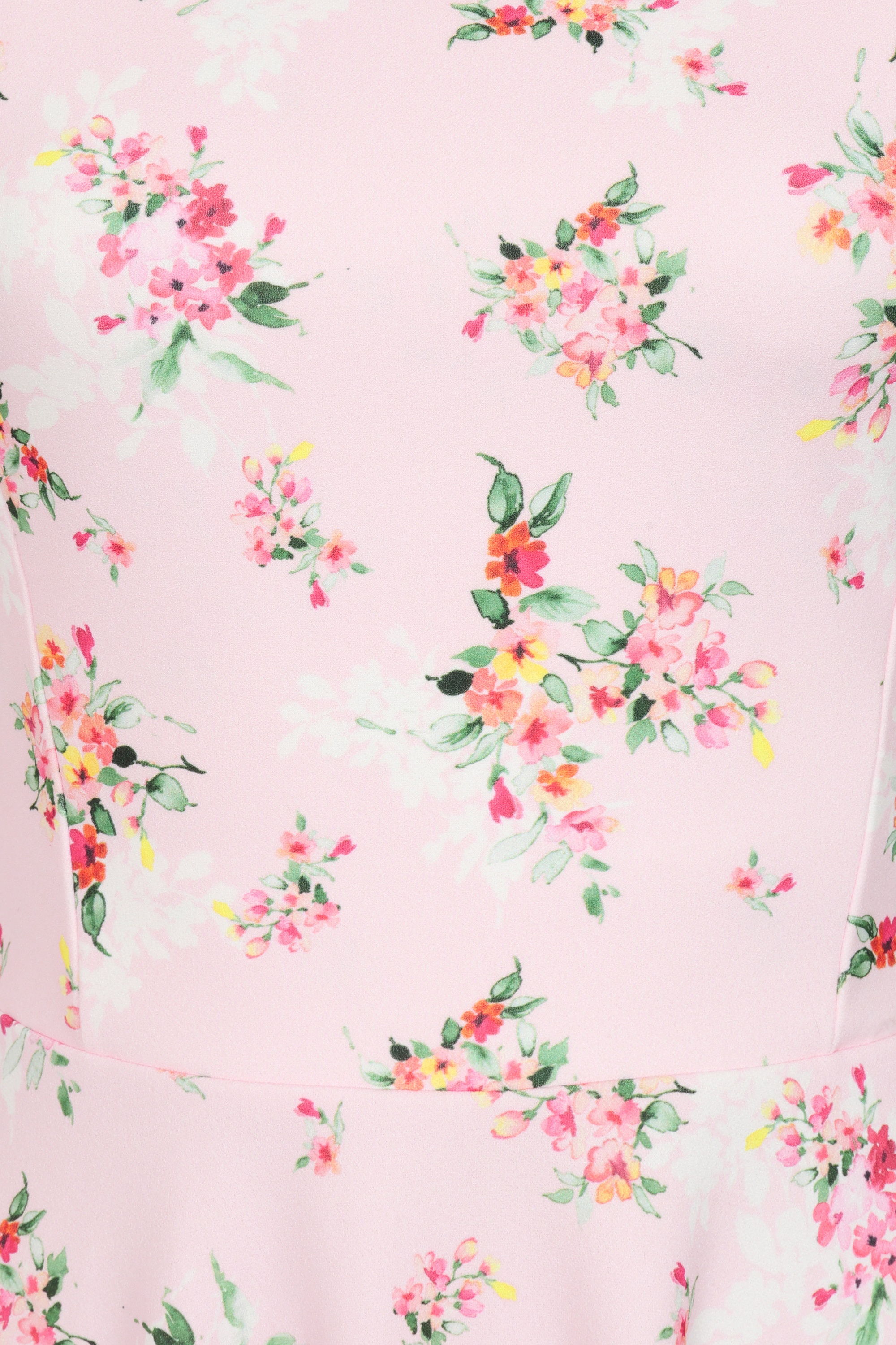 Vintage Chic for Topvintage - Topvintage Exclusive ~ Cindi Floral swing jurk in zachtroze  3