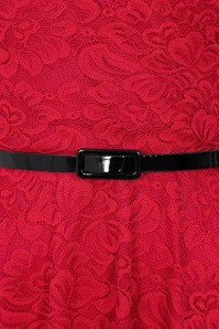 Vintage Chic for Topvintage - Topvintage exclusive ~ Carina Lace swing jurk in rood 3