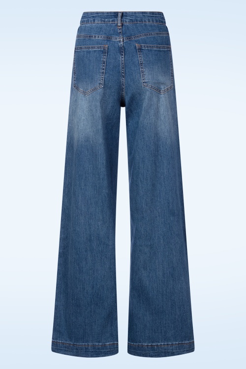 Smashed Lemon - Fernanda jeans in middenblauw 2