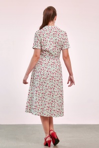 Banned Retro - Kate Cherry katoenen swing jurk in crème 2