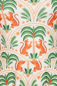 Vintage Chic for Topvintage - Topvintage exclusive ~ Cindi Flower Tiger swing jurk in gebroken wit 2