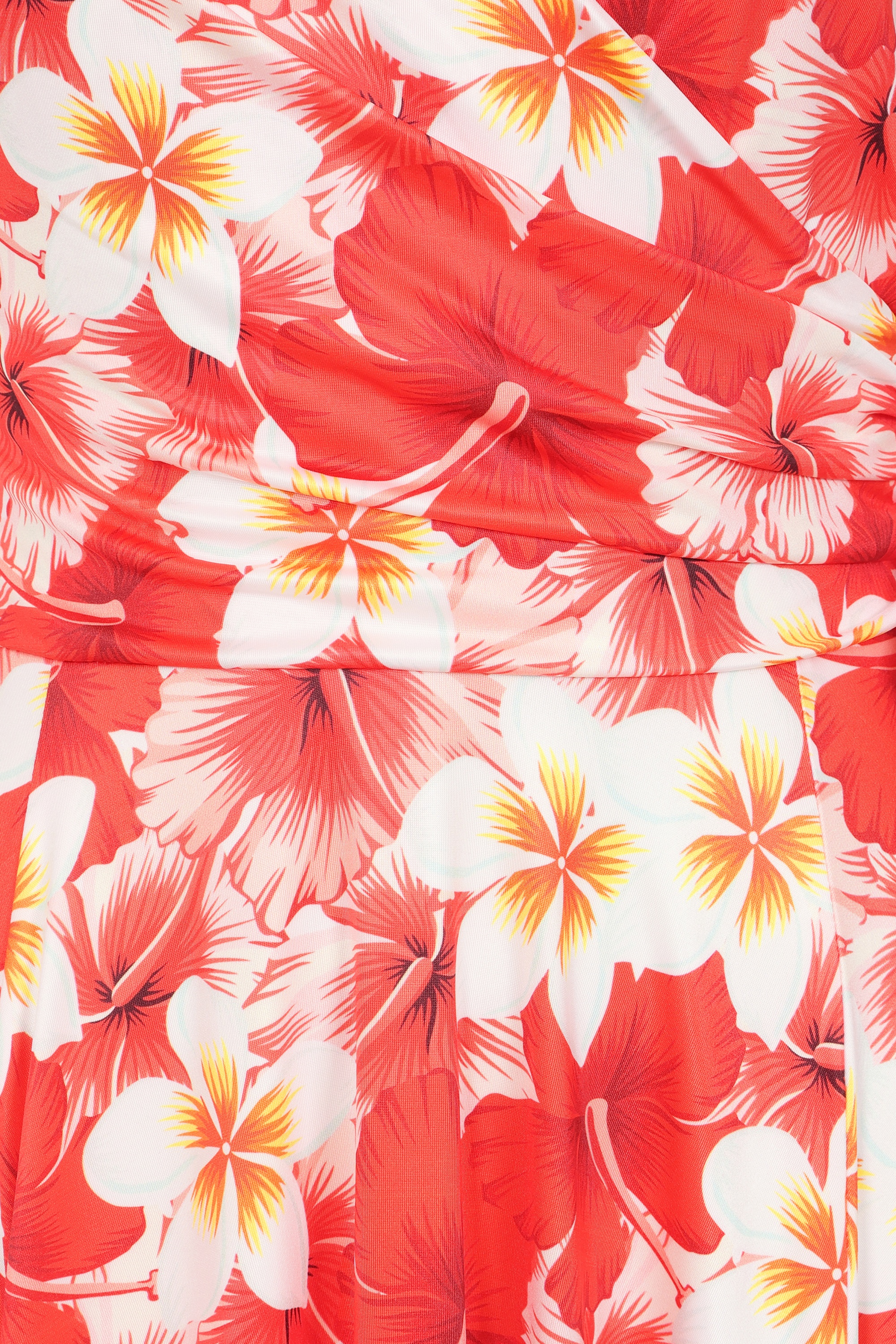 Vintage Chic for Topvintage - Topvintage exclusive ~ Layla hibiscus cross over jurk in oranje 2