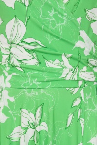 Vintage Chic for Topvintage - Topvintage exclusive ~ Layla floral cross over jurk in groen 2