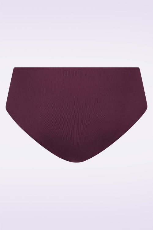 TC Beach - Mid Waist bikinibroekje in wijn 4