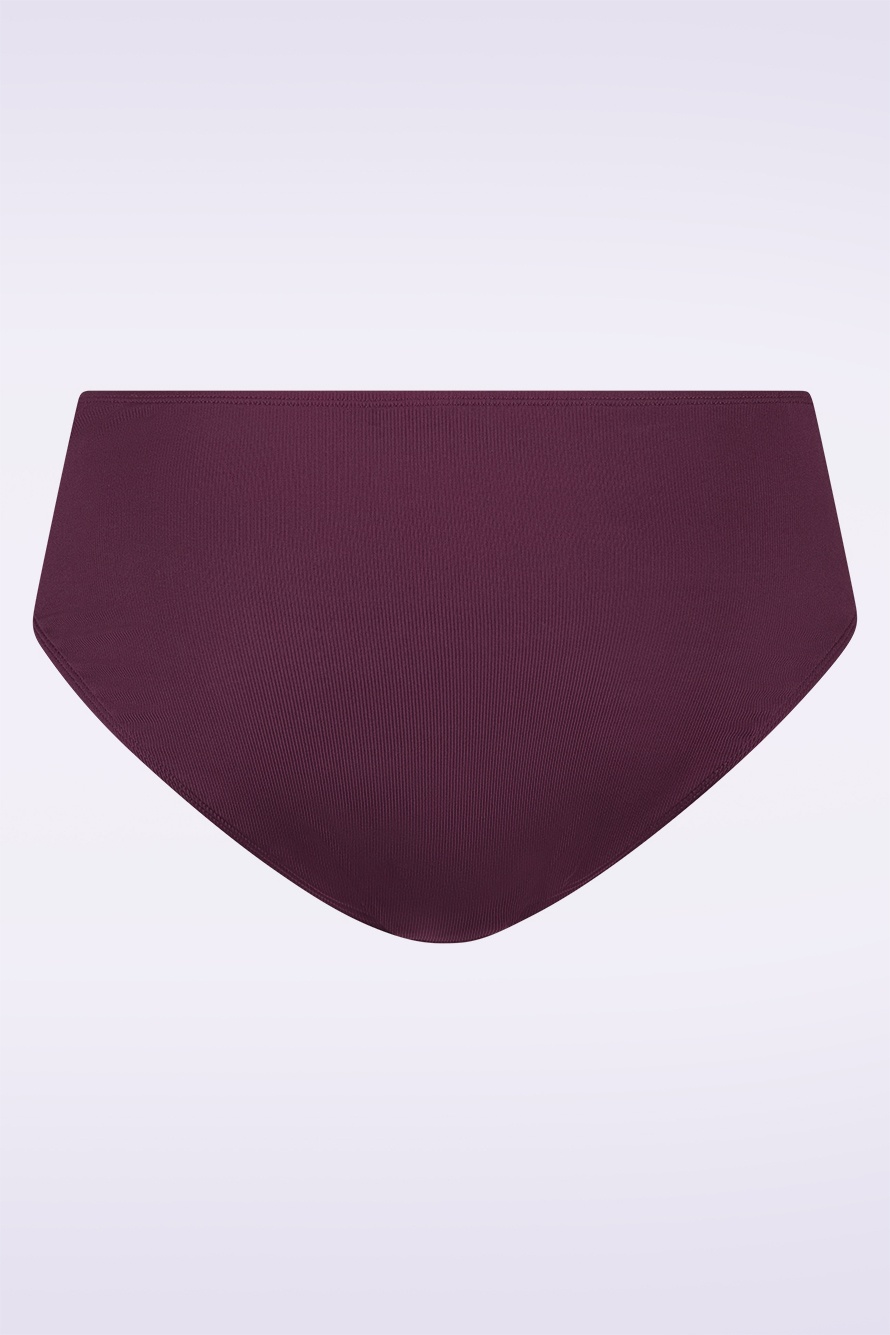 TC Beach - Mid Waist bikinibroekje in wijn 4
