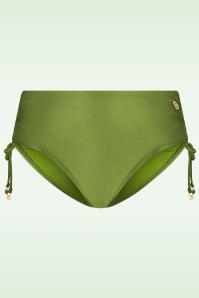 TC Beach - Mid Waist bikinibroekje in shiny kiwi groen 2