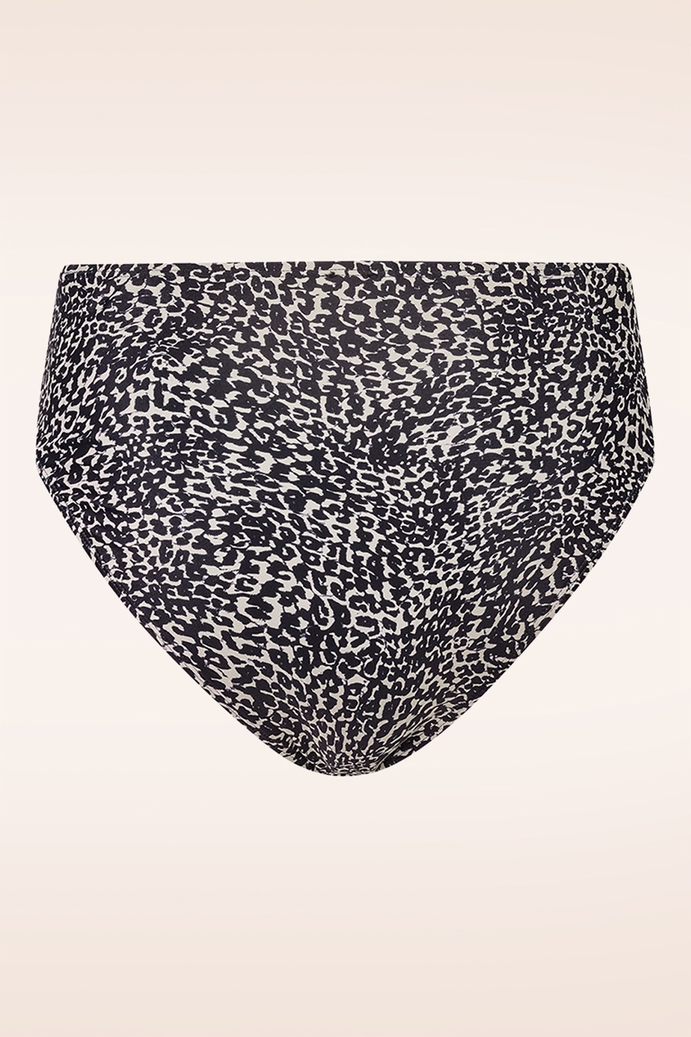TC Beach - Mid Waist Little Leopard bikinibroekje in zwart en crème 3