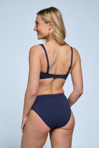TC Beach - Mid Waist bikinibroekje in inktblauw 3