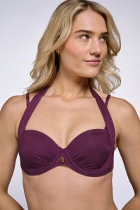 TC Beach - Multiway bikini top in wijn