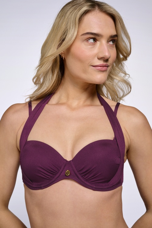 TC Beach - Multiway bikini top in wijn