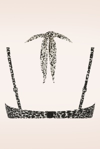 TC Beach - Multiway Little Leopard bikini top in zwart en crème 3
