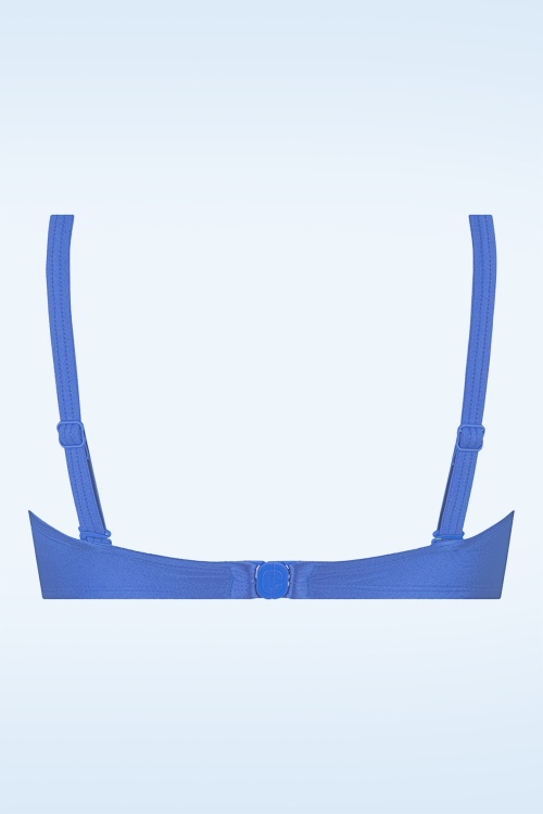 TC Beach - Twisted bikini top in oceaan blauw 3