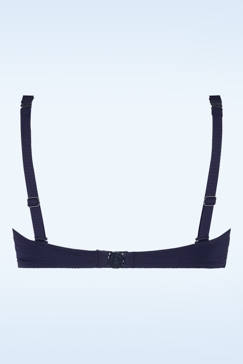 TC Beach - Twisted bikini top in inktblauw 4