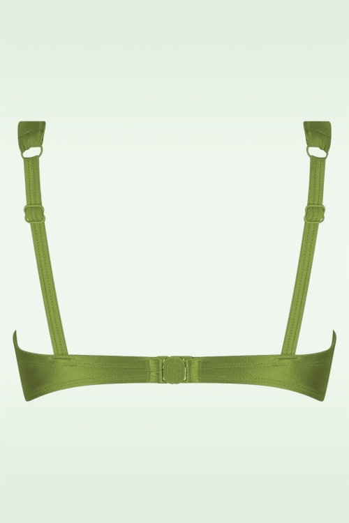 TC Beach - Push Up bikini top in shiny kiwi groen 4