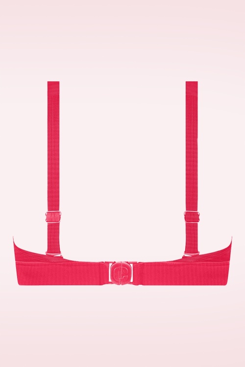 TC Beach - Triangle Push Up bikini top in felrood 3