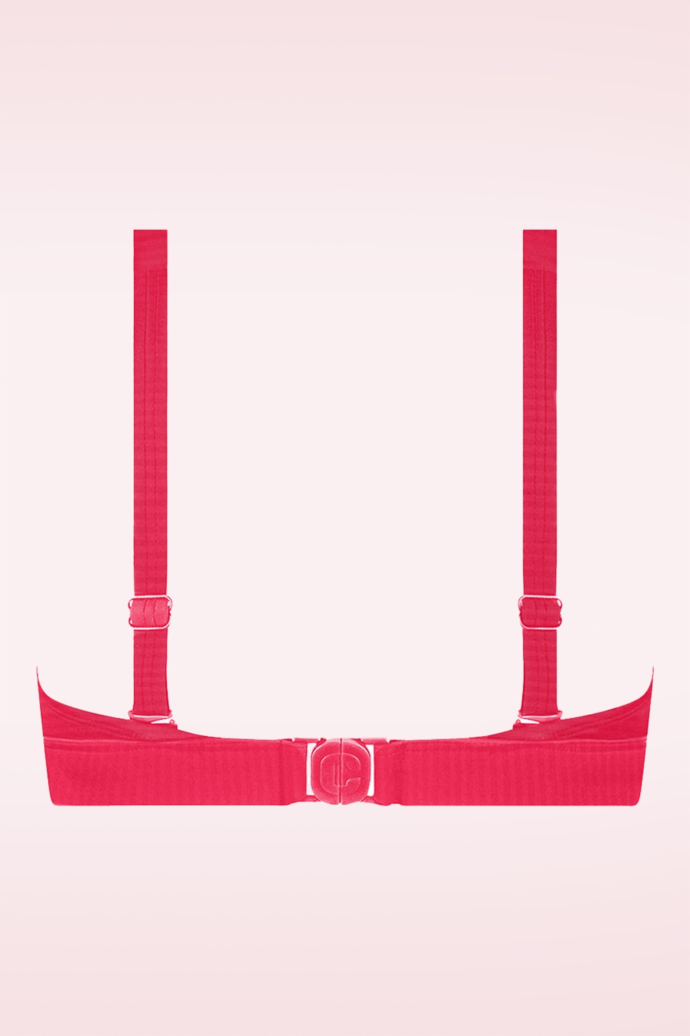 TC Beach - Triangle Push Up bikini top in felrood 3