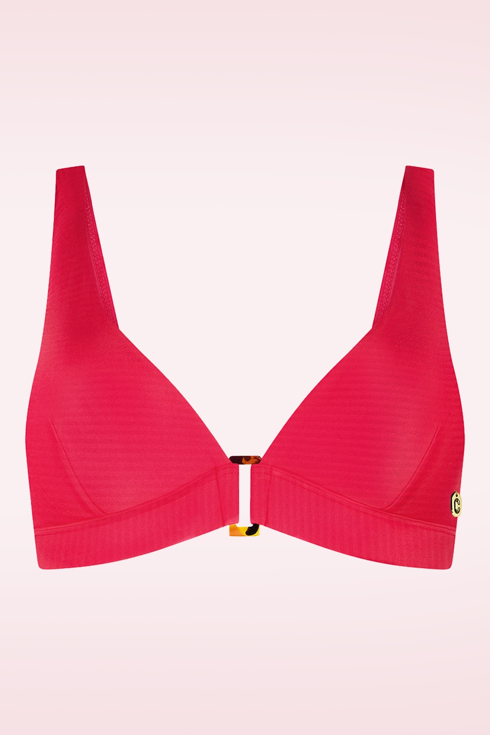 TC Beach - Triangle Push Up bikini top in felrood 2