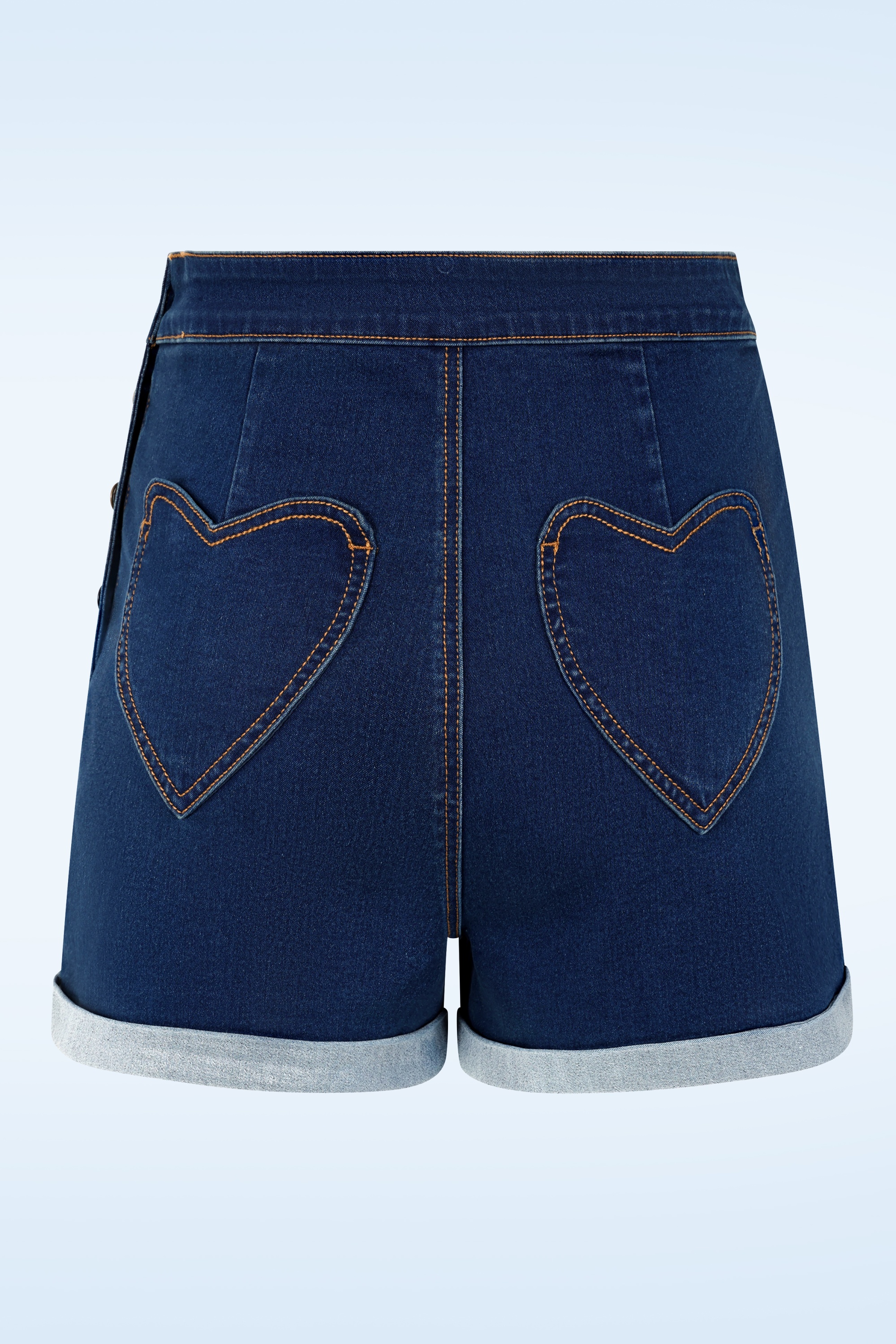 Banned Retro - Coco Love Denim shorts in denim blauw 5