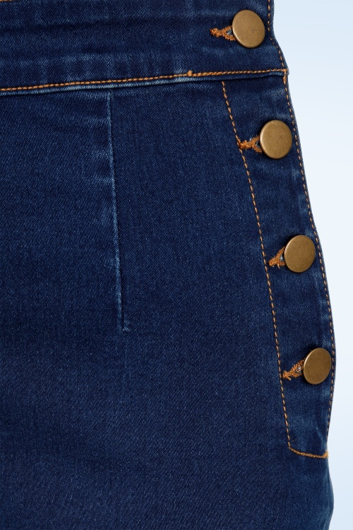 Banned Retro - Coco Love Denim shorts in denim blauw 4