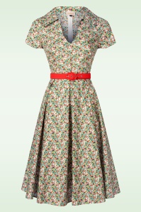 Topvintage Boutique Collection - Topvintage exclusive ~ Leona Bloom katoenen swing jurk in multi 2