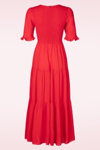 Topvintage Boutique Collection - Topvintage exclusive ~ Emily maxi jurk in rood 4
