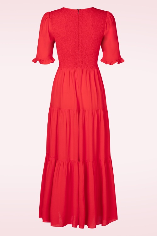 Topvintage Boutique Collection - Topvintage exclusive ~ Emily maxi jurk in rood 4