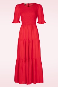 Topvintage Boutique Collection - Topvintage exclusive ~ Emily maxi jurk in rood