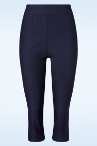 Topvintage Boutique Collection - Topvintage exclusive ~ Paola capri broek in marineblauw