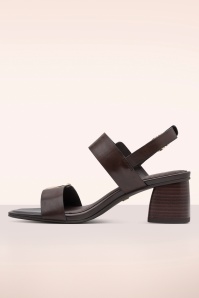 Tamaris - Dana sandaaltjes met blokhak in bruin 3