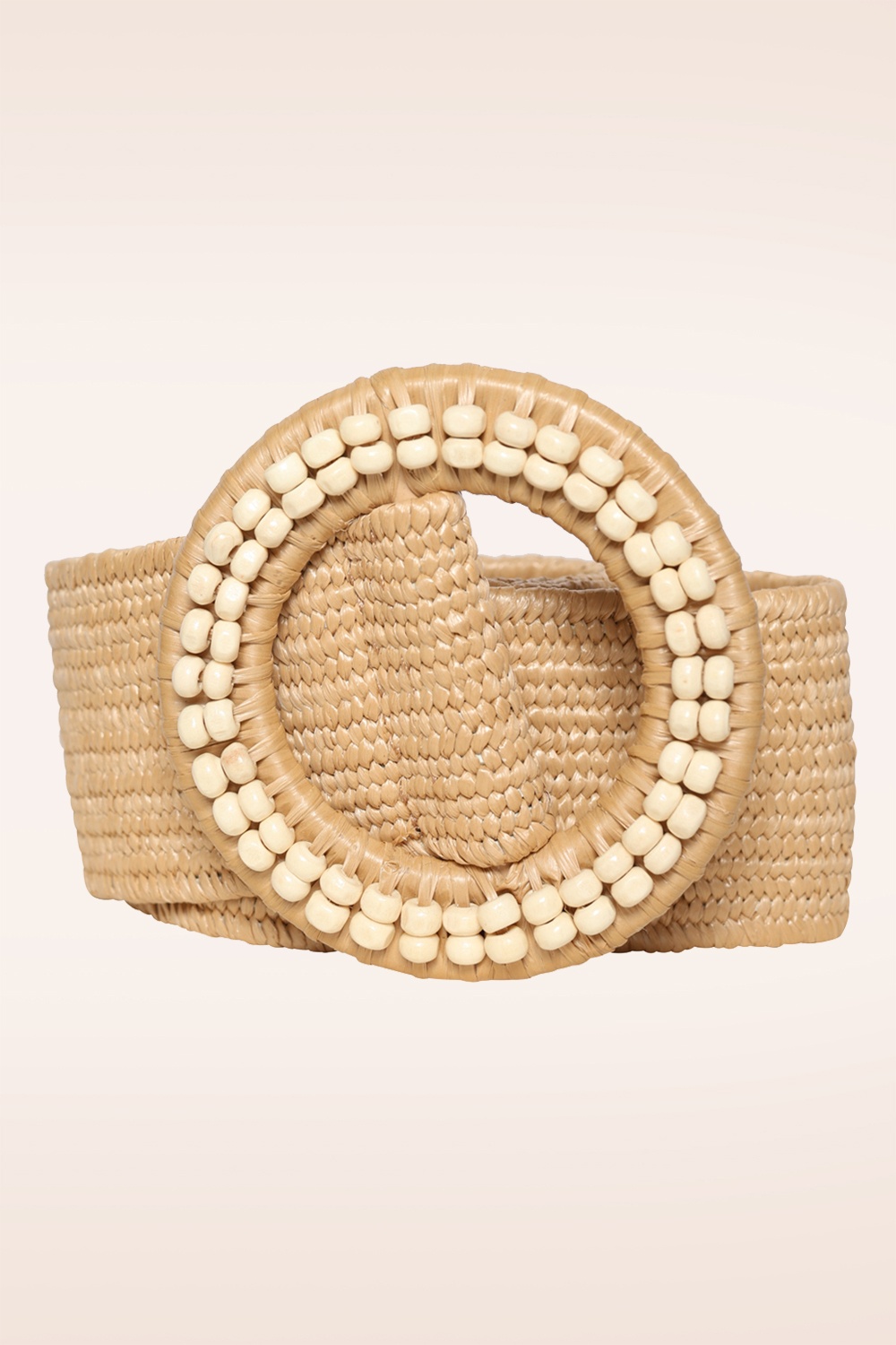 Smashed Lemon - Raffia riem in donker zand