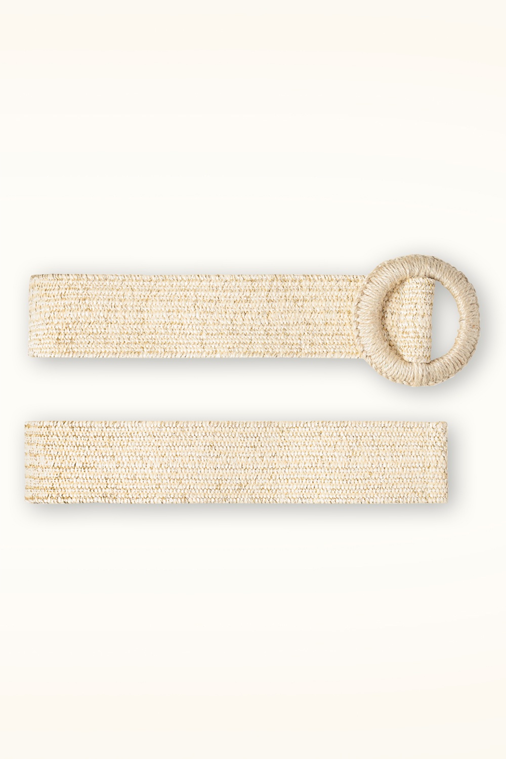 Smashed Lemon - Raffia riem in zand en goud 3