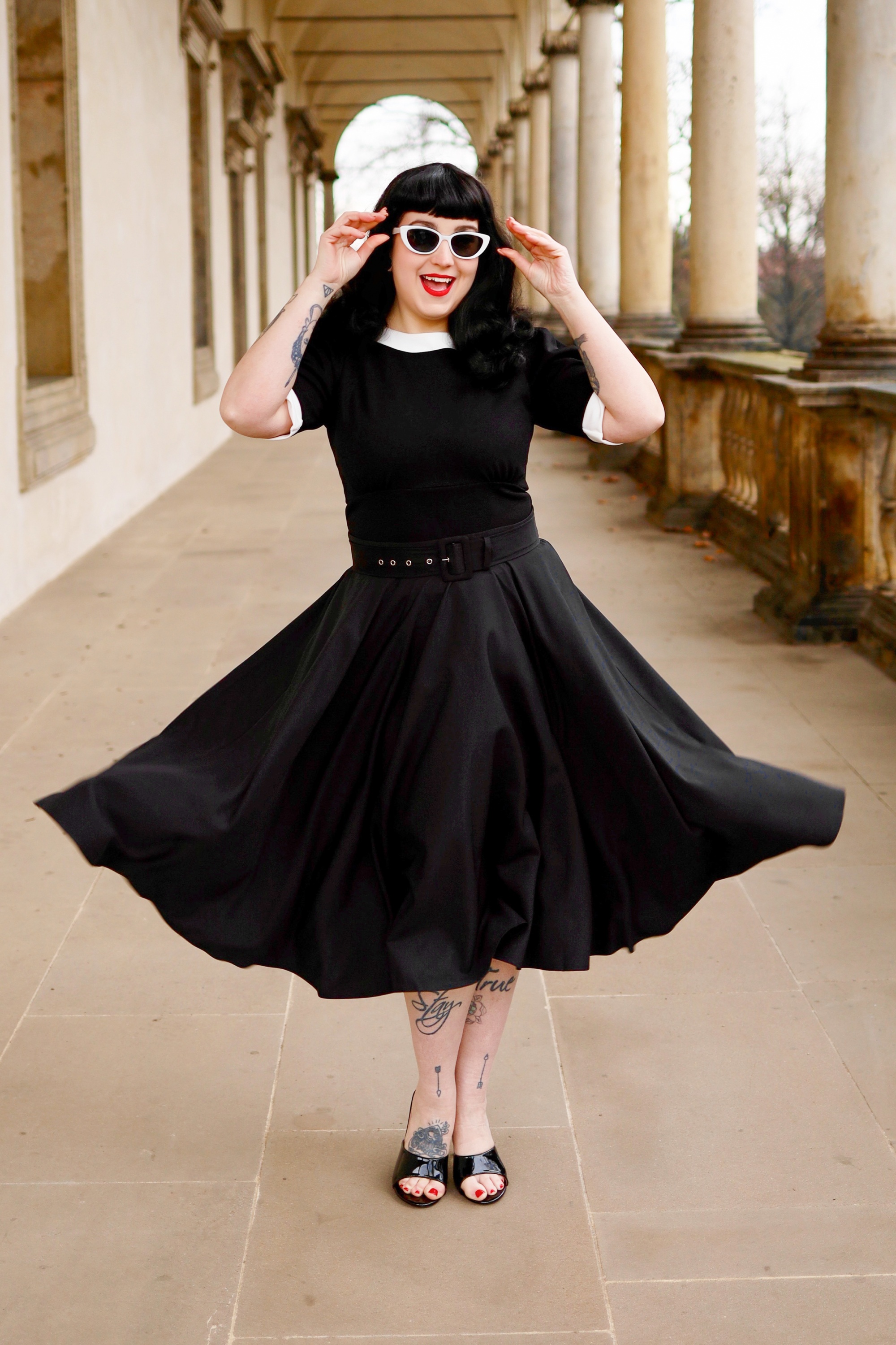 Vintage Chic for Topvintage - Topvintage exclusive ~ Cleo top in zwart en wit 2