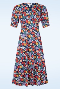 Seasalt - Fenil Empire Line midi jurk in Garden Floral Sea Cave