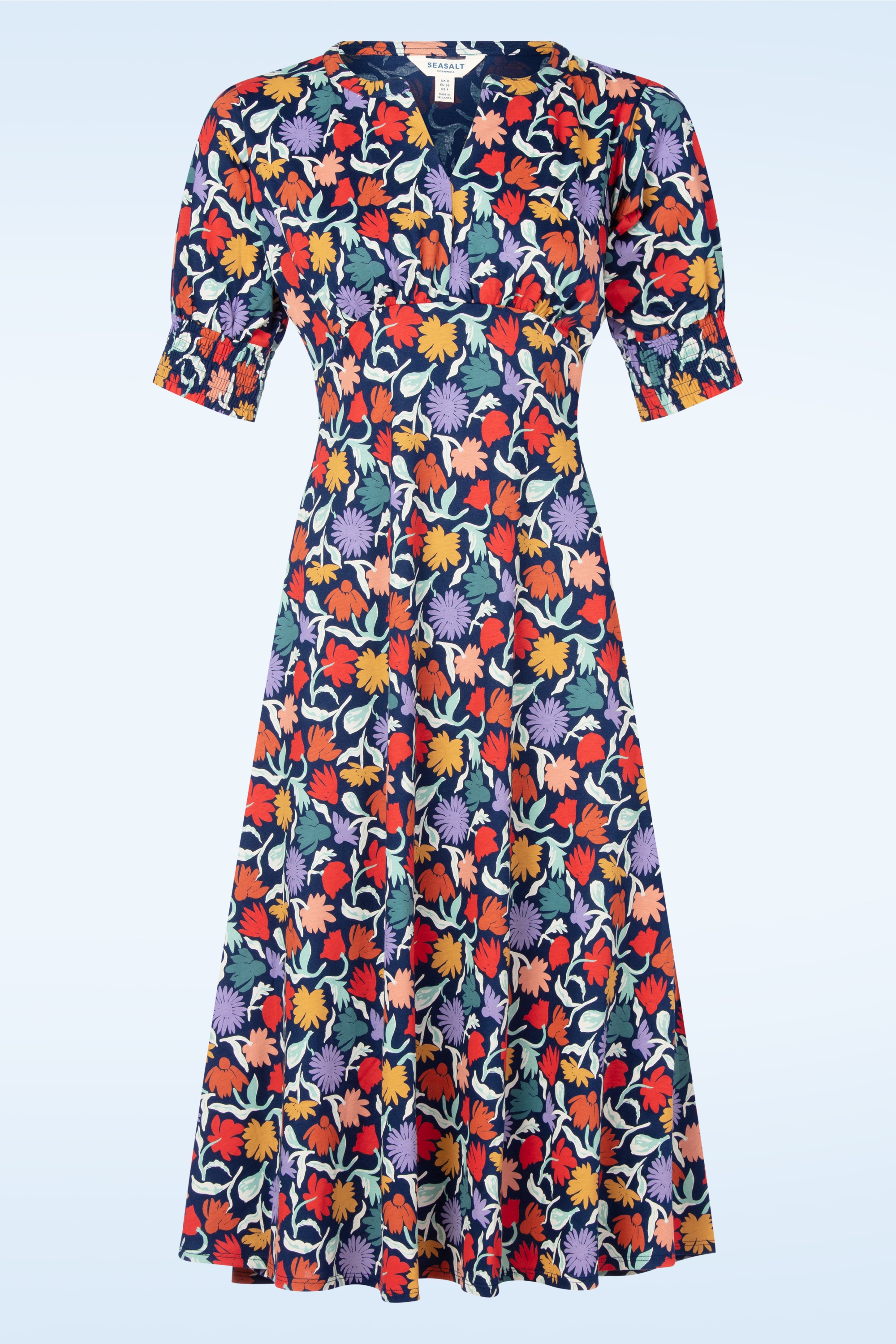 Seasalt - Fenil Empire Line midi jurk in Garden Floral Sea Cave