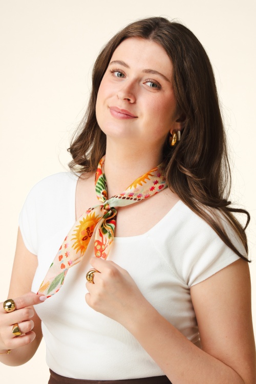 Princesse Nomade  - Carré de Soie zijden sjaaltje in Riviera 