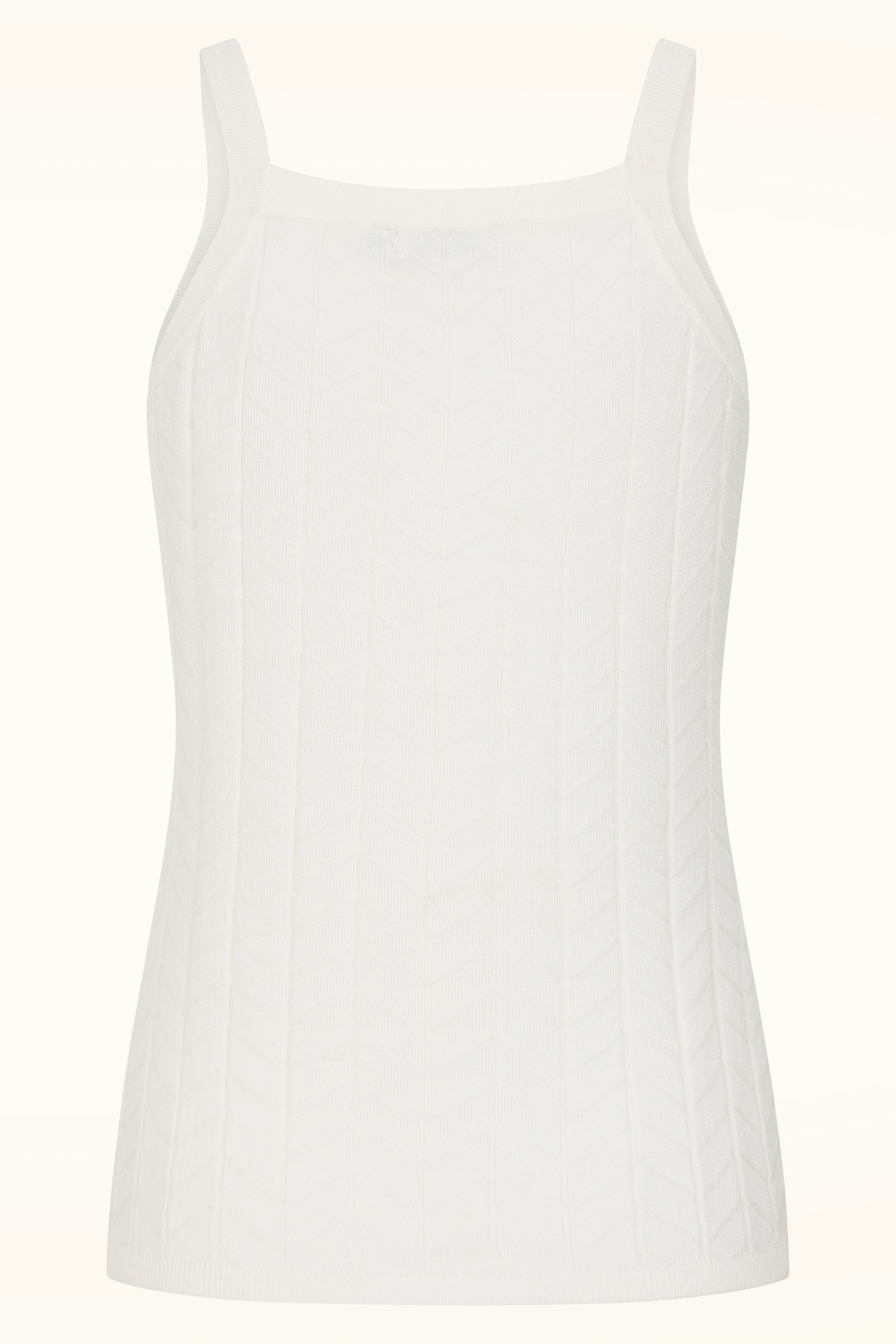 Banned Retro - Joy gebreide top in crème  4