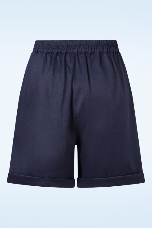 Topvintage Boutique Collection - Topvintage exclusive ~ Kiana short in marineblauw 5