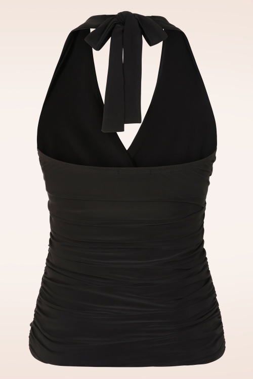 Vintage Chic for Topvintage - Topvintage exclusive ~ Valentina slinky haltertop in zwart 2