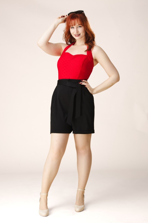 Topvintage Boutique Collection - Topvintage exclusive ~ Sophia short in zwart